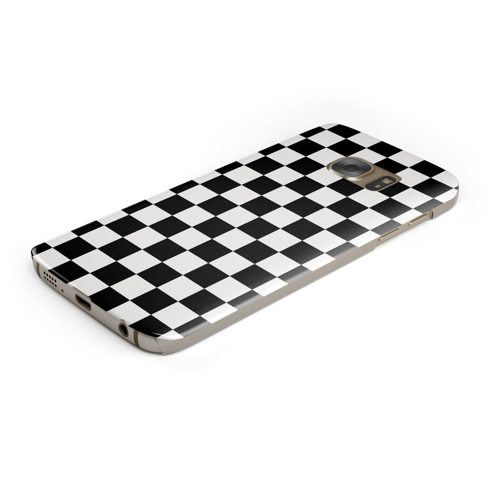 Custom Colour Check Protective Samsung Galaxy Case Angled Image