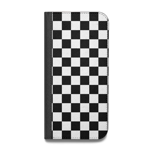 Custom Colour Check Vegan Leather Flip iPhone Case