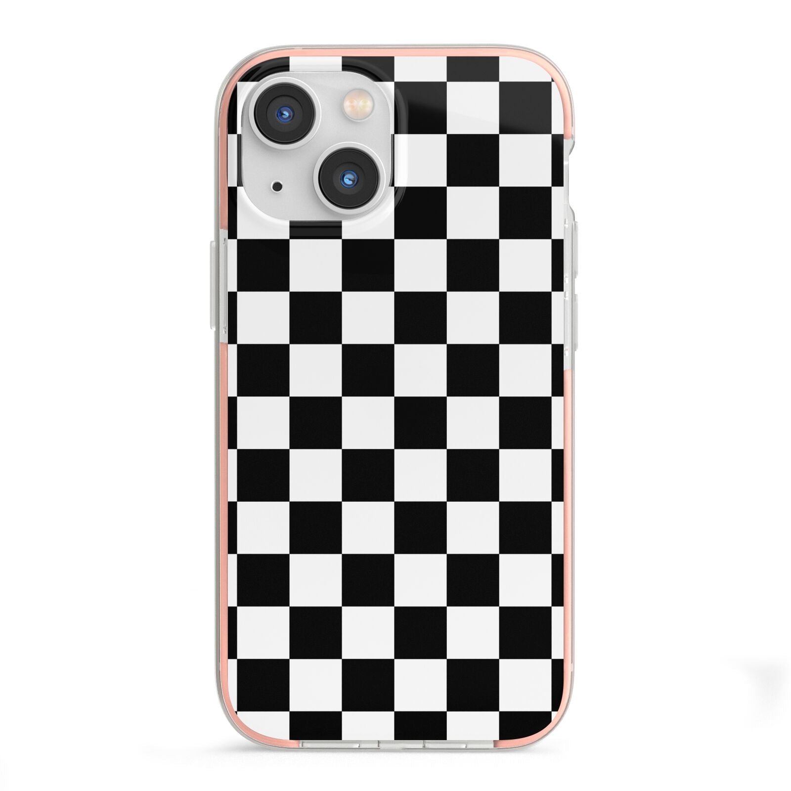 Custom Colour Check iPhone 13 Mini TPU Impact Case with Pink Edges