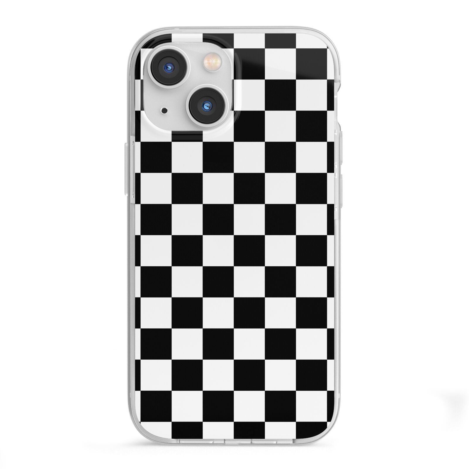 Custom Colour Check iPhone 13 Mini TPU Impact Case with White Edges