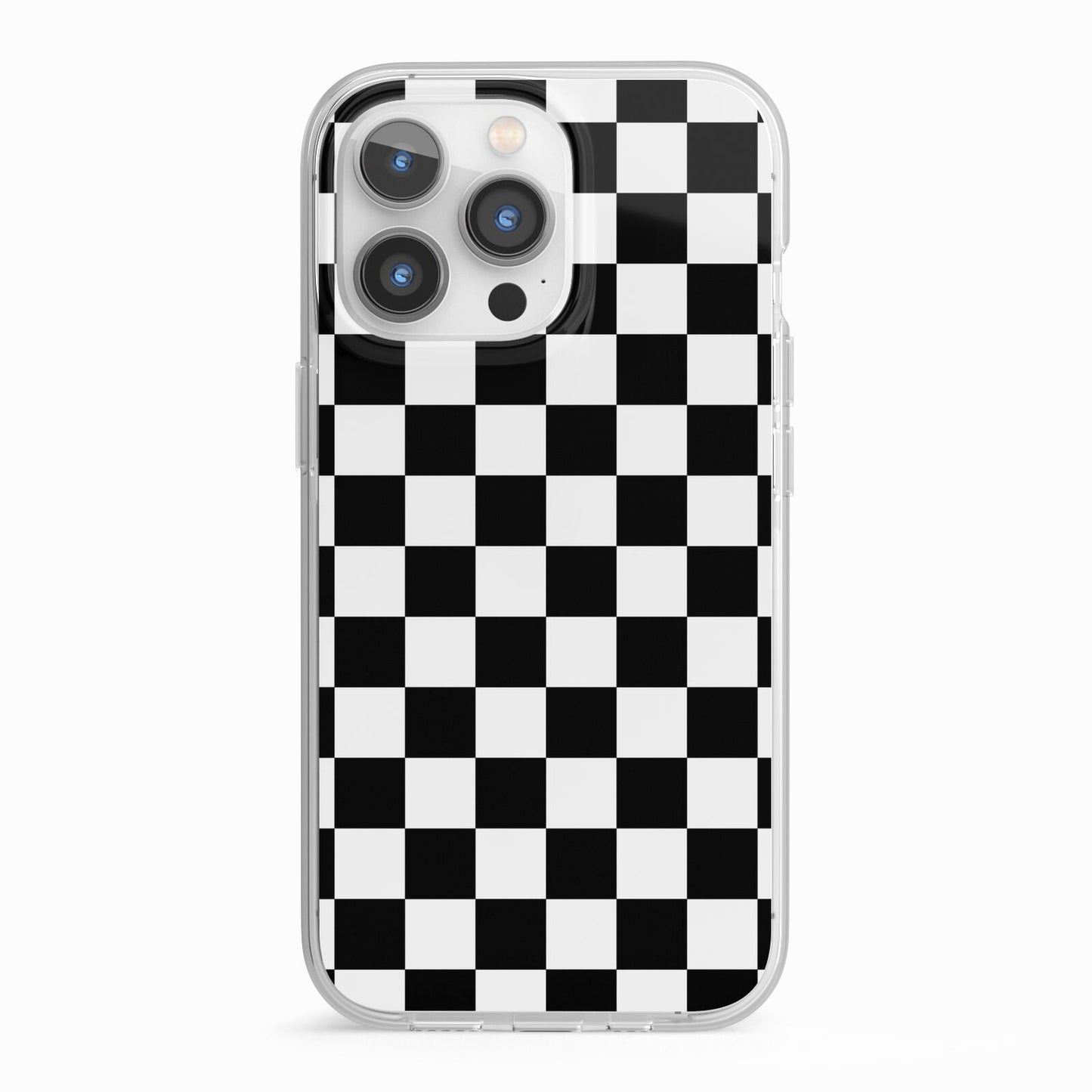 Custom Colour Check iPhone 13 Pro TPU Impact Case with White Edges