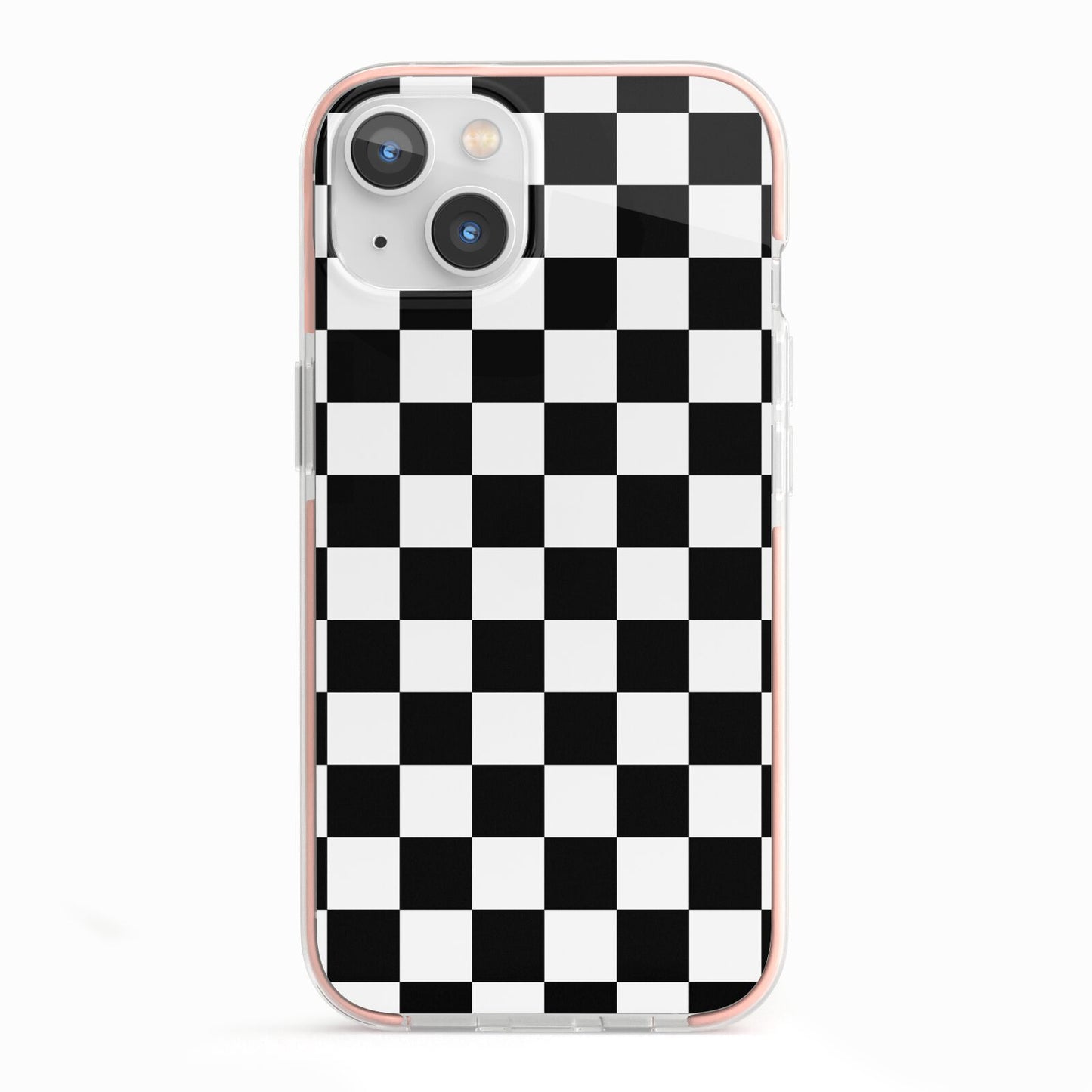 Custom Colour Check iPhone 13 TPU Impact Case with Pink Edges