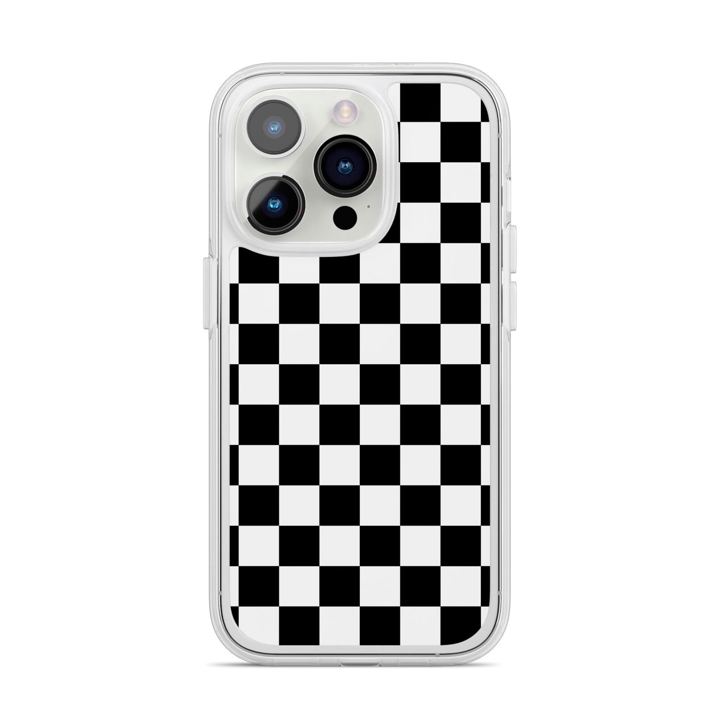 Custom Colour Check iPhone 14 Pro Clear Tough Case Silver