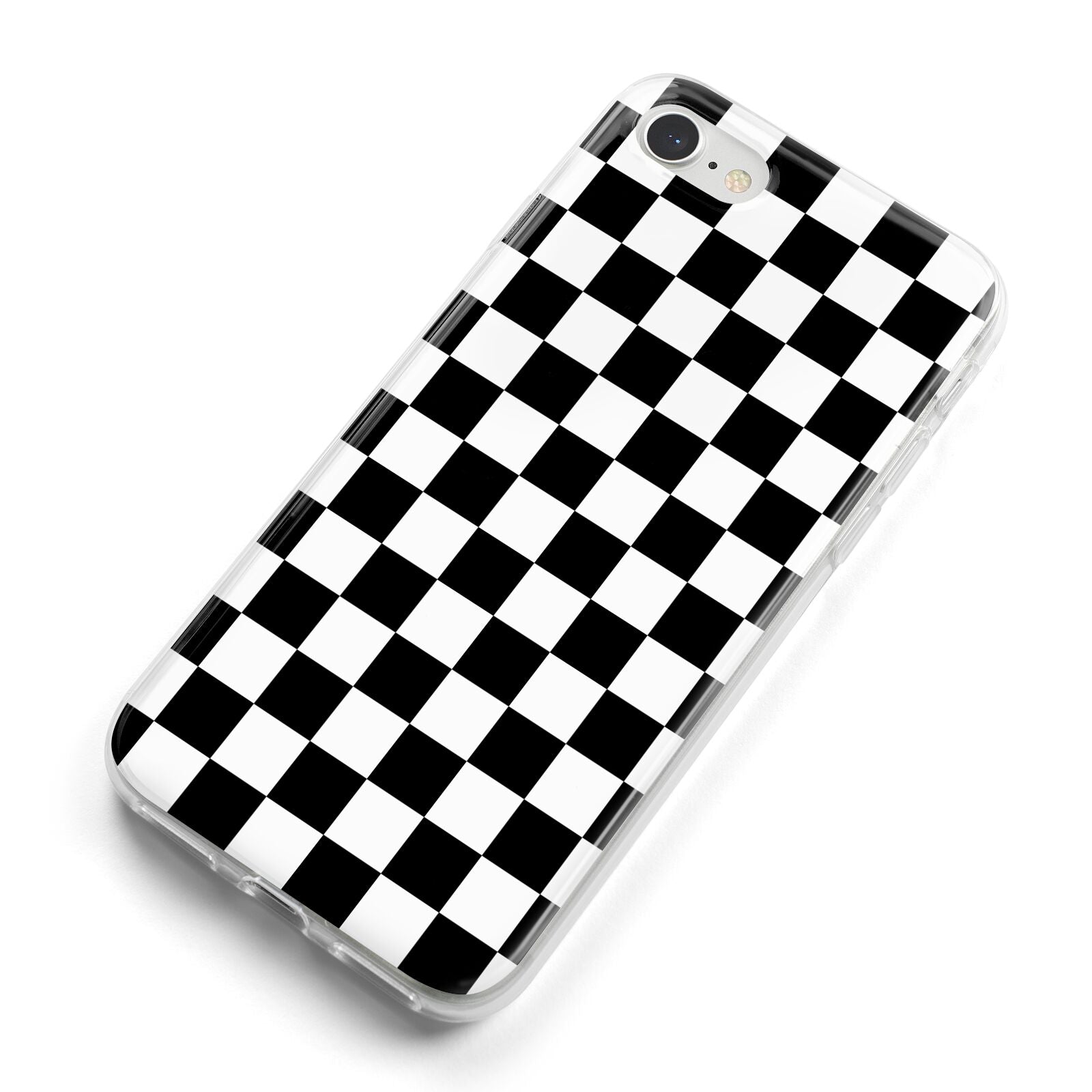 Custom Colour Check iPhone 8 Bumper Case on Silver iPhone Alternative Image