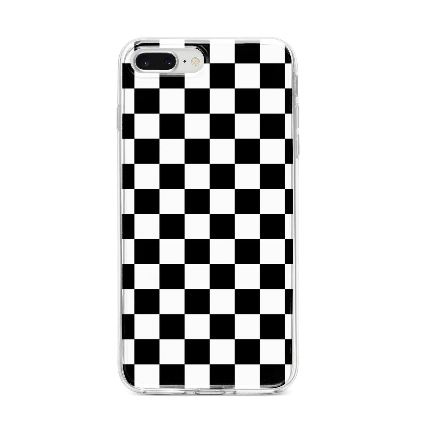 Custom Colour Check iPhone 8 Plus Bumper Case on Silver iPhone