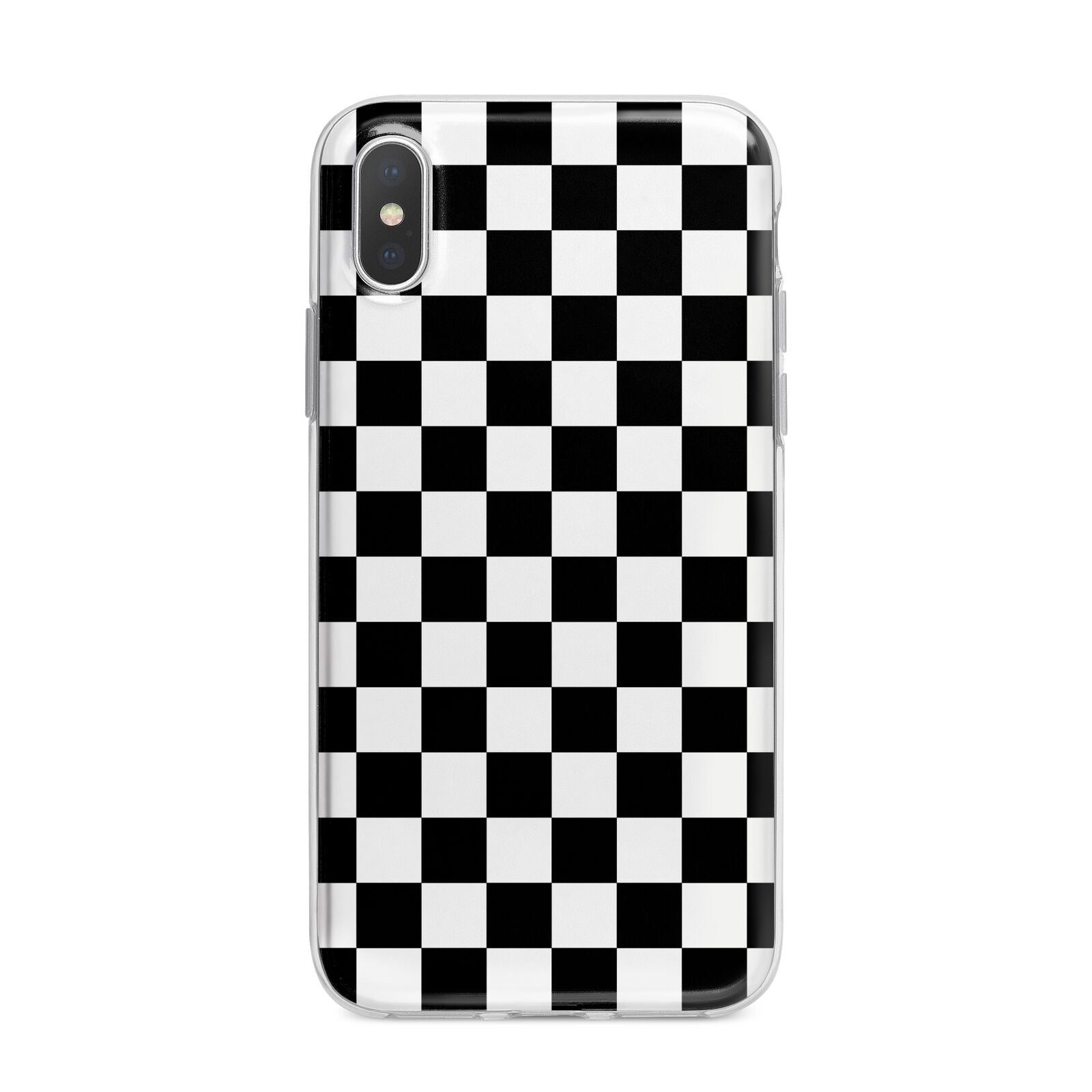 Custom Colour Check iPhone X Bumper Case on Silver iPhone Alternative Image 1