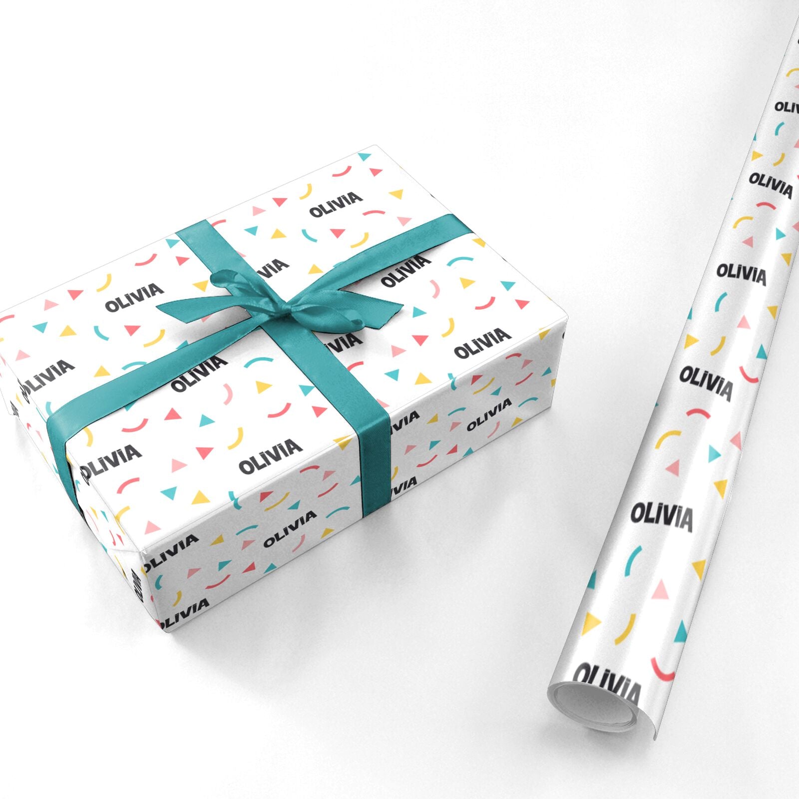 Custom Confetti Personalised Wrapping Paper