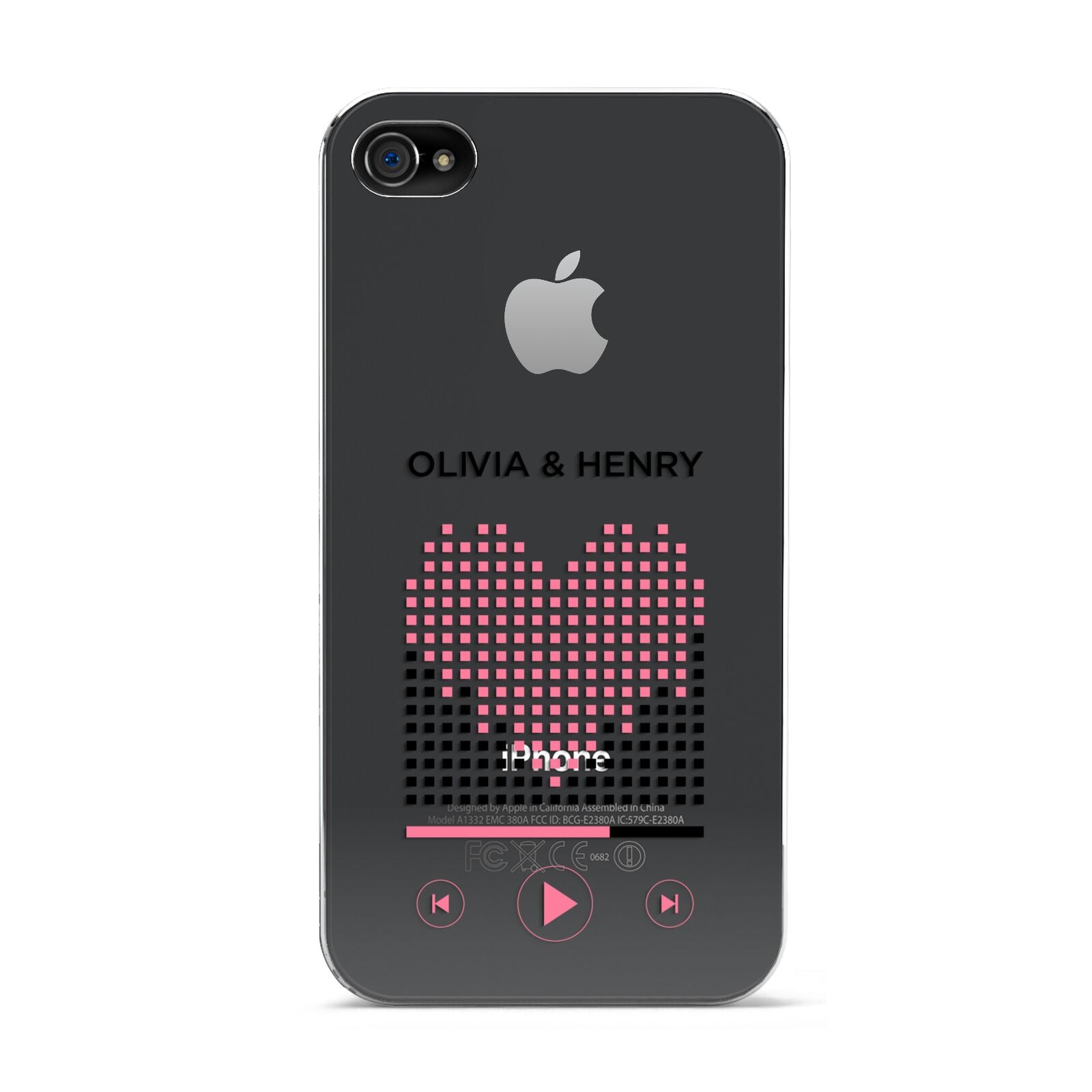 Custom Couples Music Apple iPhone 4s Case