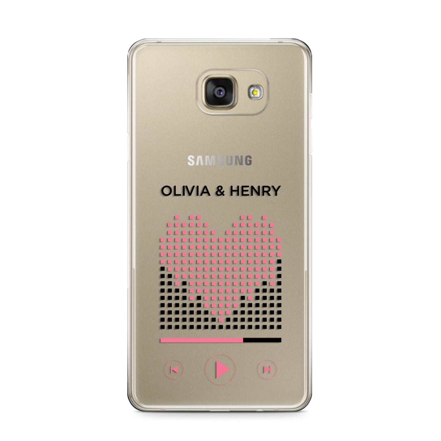 Custom Couples Music Samsung Galaxy A9 2016 Case on gold phone