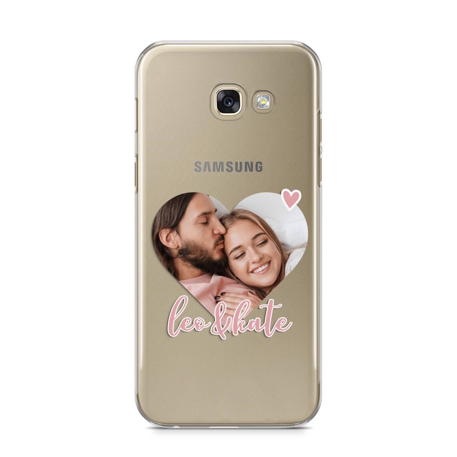 Custom Couples Photo Samsung Galaxy A5 2017 Case on gold phone