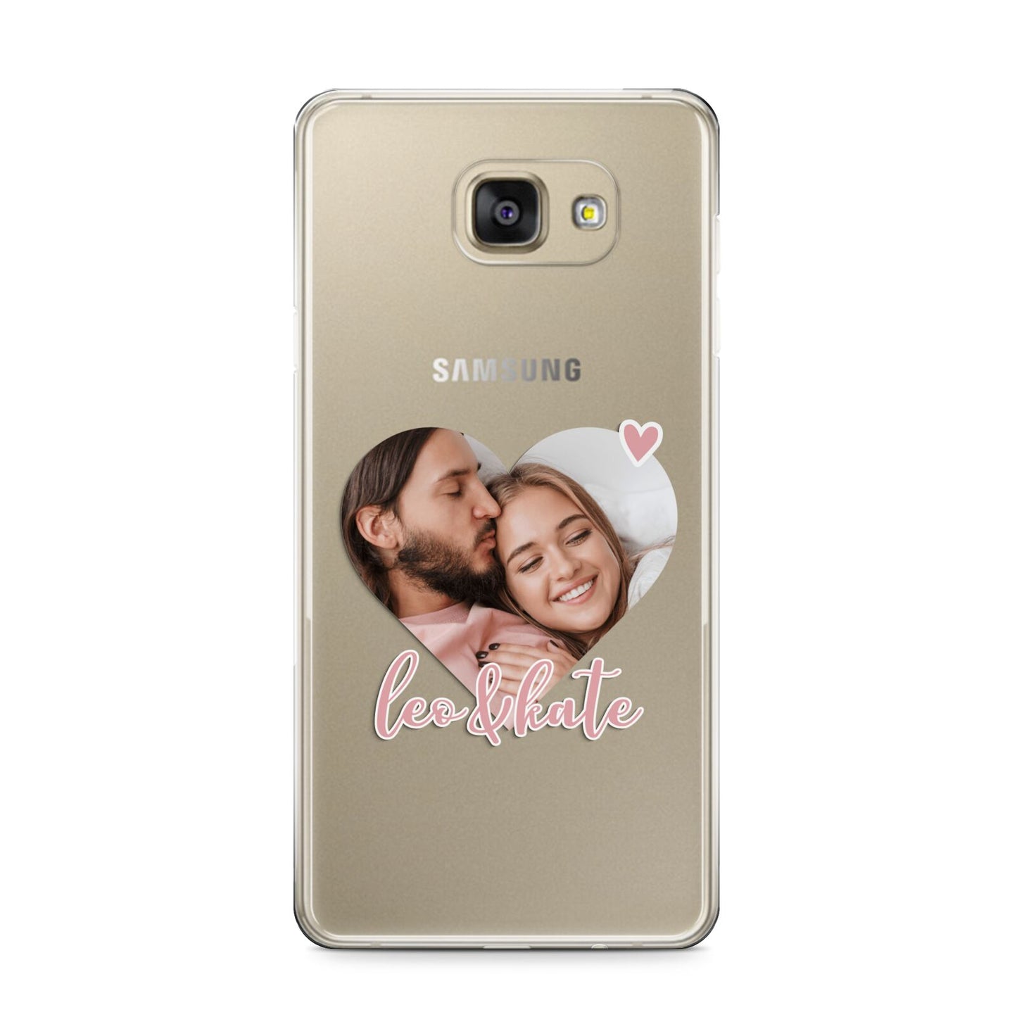 Custom Couples Photo Samsung Galaxy A9 2016 Case on gold phone