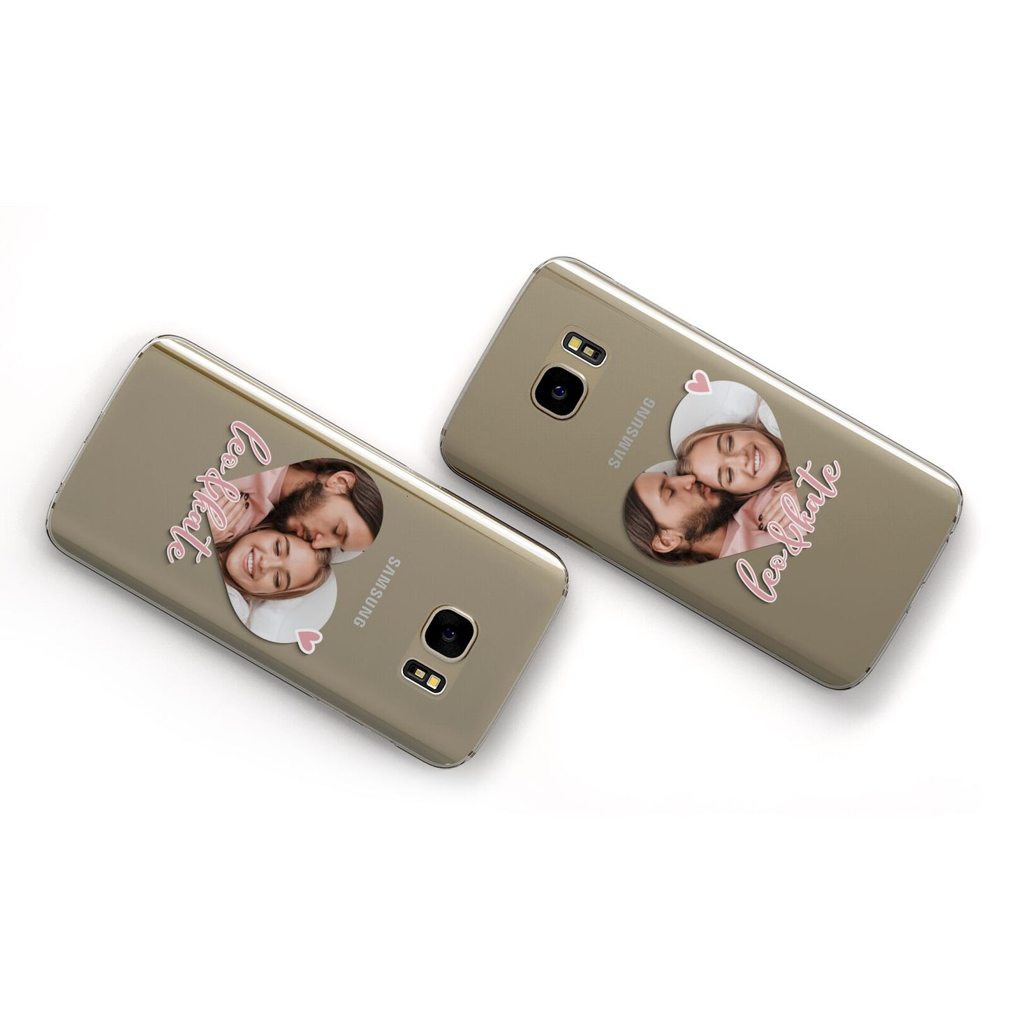 Custom Couples Photo Samsung Galaxy Case Flat Overview