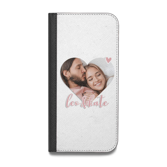 Custom Couples Photo Vegan Leather Flip Samsung Case