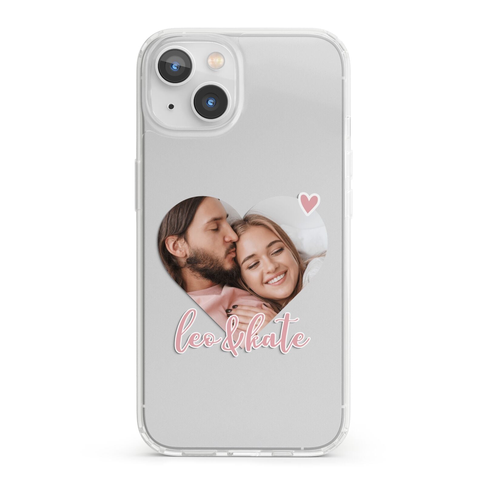 Custom Couples Photo iPhone 13 Clear Bumper Case