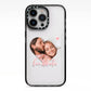 Custom Couples Photo iPhone 13 Pro Black Impact Case on Silver phone