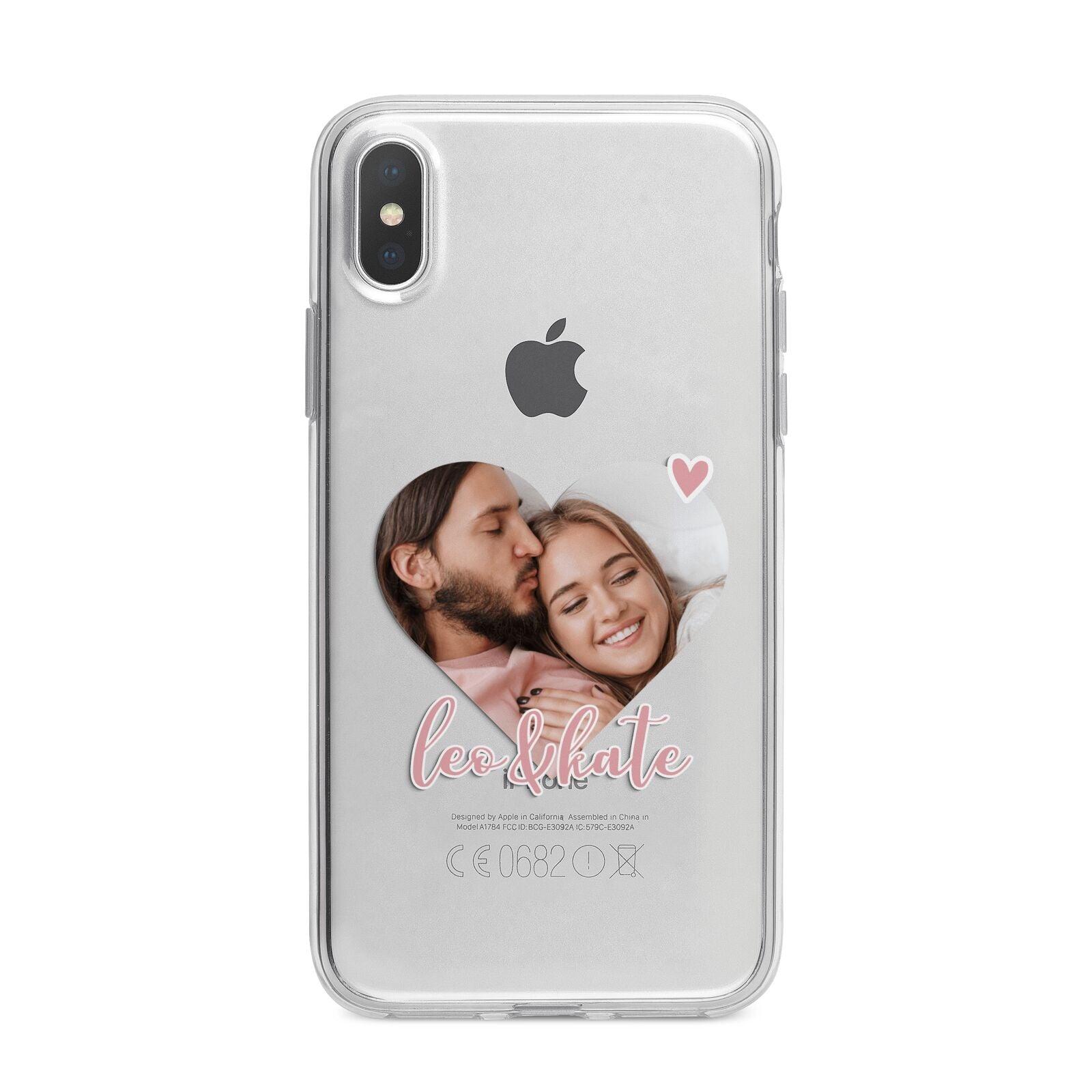 Custom Couples Photo iPhone X Bumper Case on Silver iPhone Alternative Image 1