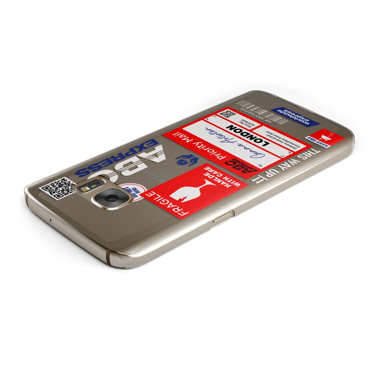 Custom Courier Label with Name Samsung Galaxy Case Top Cutout