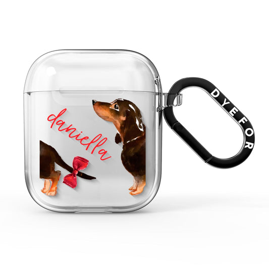 Custom Dachshund AirPods Clear Case