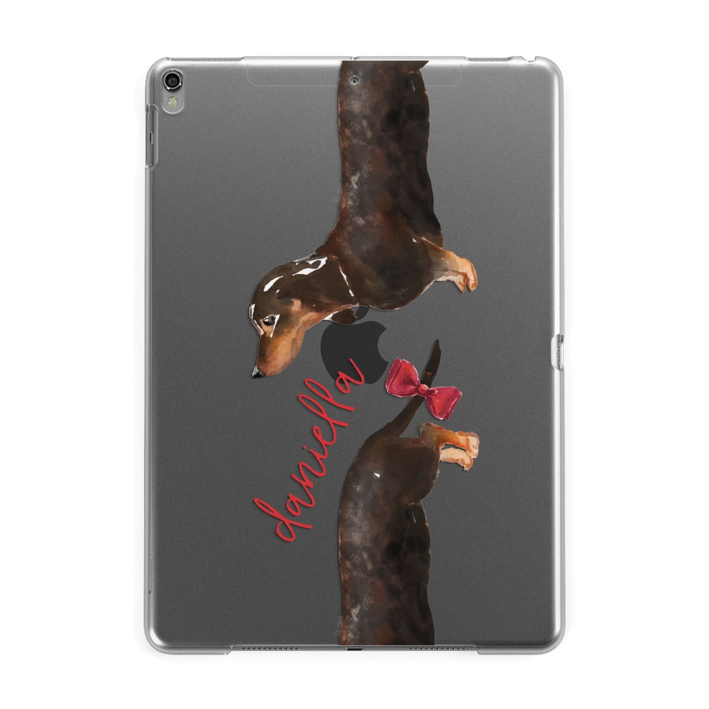 Custom Dachshund Apple iPad Grey Case