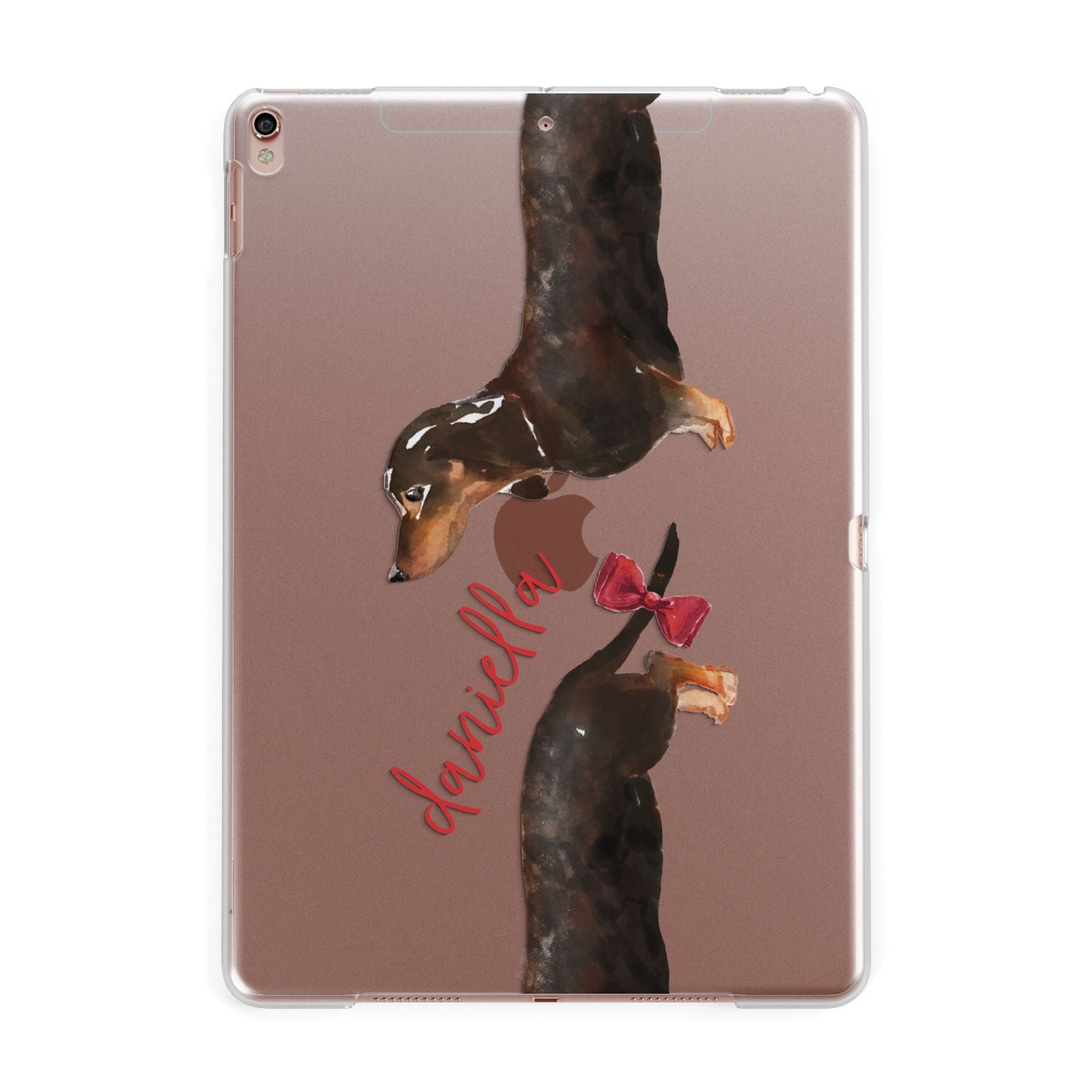 Custom Dachshund Apple iPad Rose Gold Case