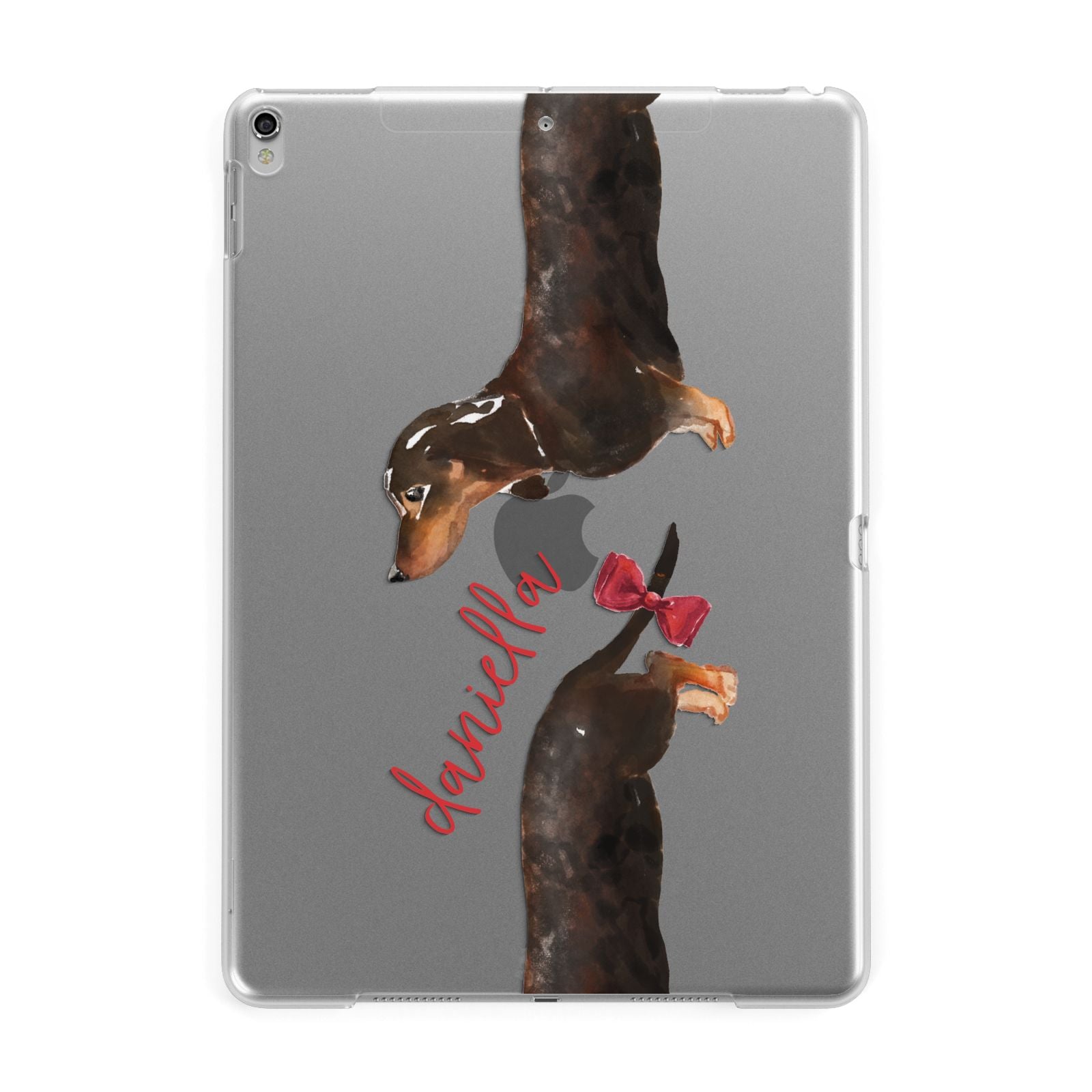 Custom Dachshund Apple iPad Silver Case