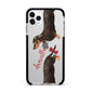 Custom Dachshund Apple iPhone 11 Pro Max in Silver with Black Impact Case