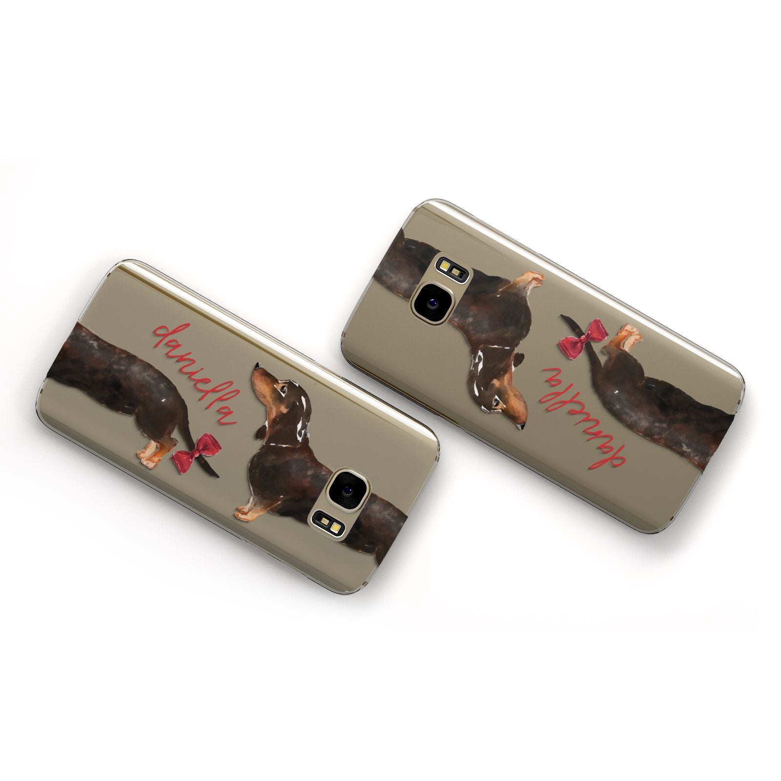 Custom Dachshund Samsung Galaxy Case Flat Overview