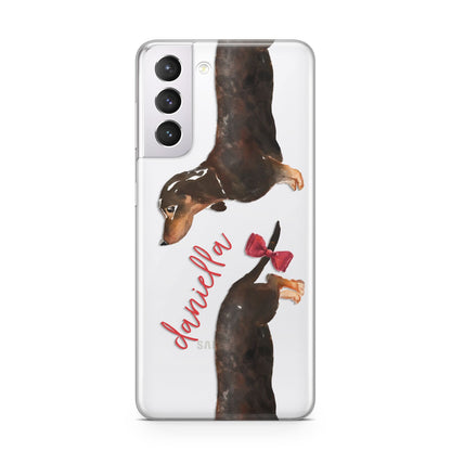 Custom Dachshund Samsung S21 Case