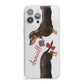 Custom Dachshund iPhone 13 Pro Max Clear Bumper Case