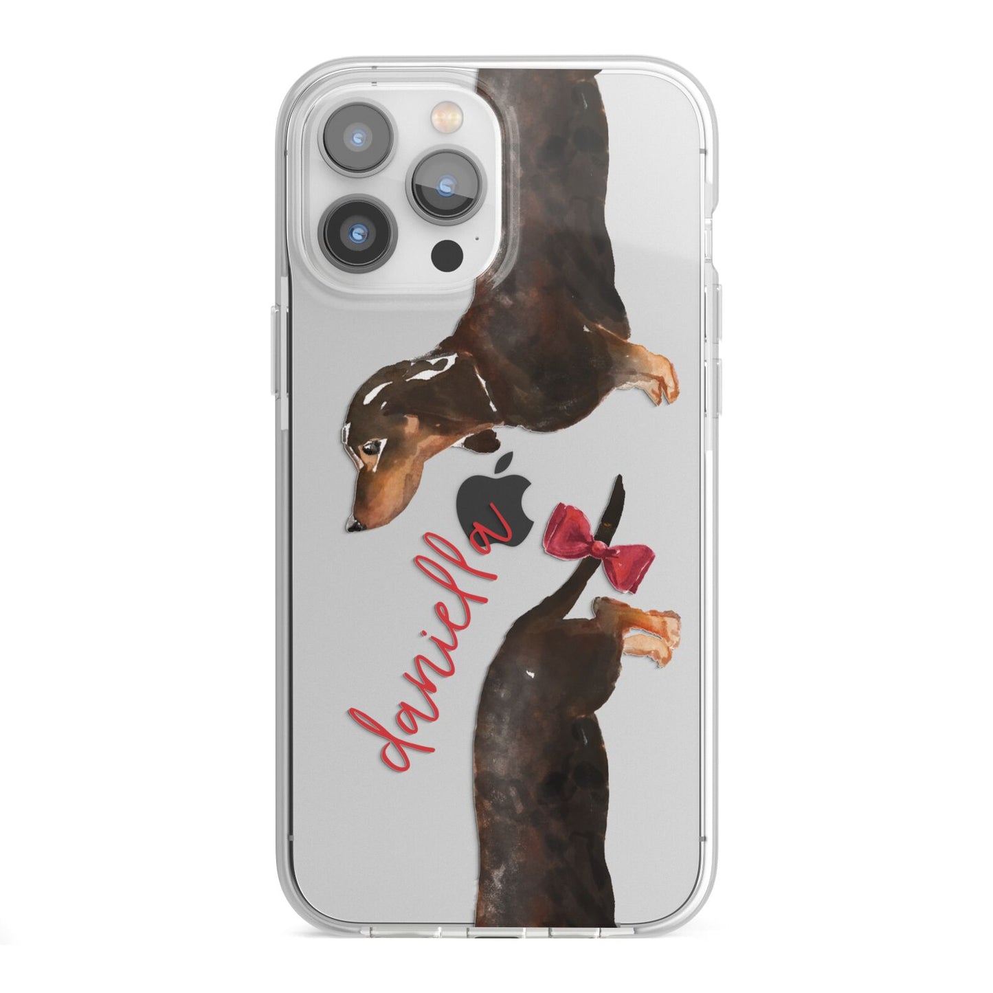 Custom Dachshund iPhone 13 Pro Max TPU Impact Case with White Edges