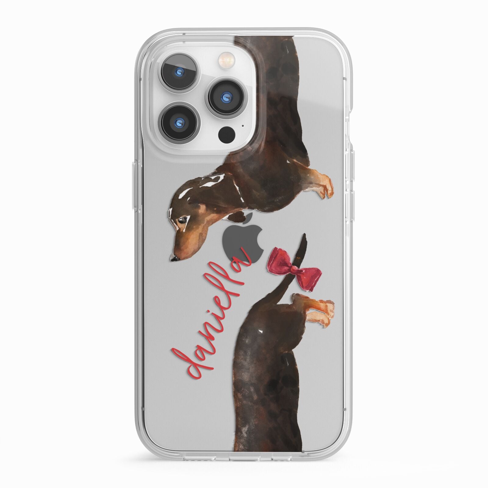 Custom Dachshund iPhone 13 Pro TPU Impact Case with White Edges