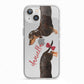 Custom Dachshund iPhone 13 TPU Impact Case with White Edges