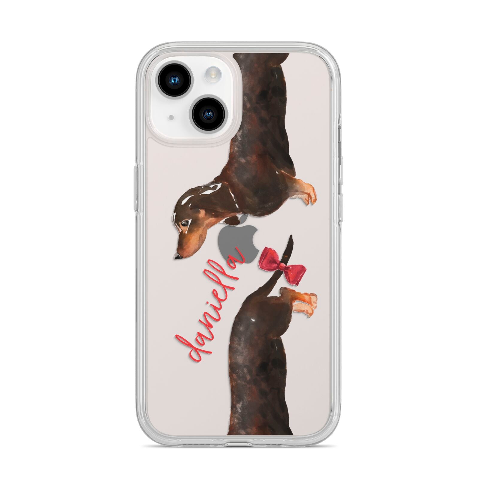 Custom Dachshund iPhone 14 Clear Tough Case Starlight