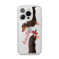 Custom Dachshund iPhone 14 Pro Clear Tough Case Silver