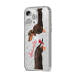 Custom Dachshund iPhone 14 Pro Max Glitter Tough Case Silver Angled Image