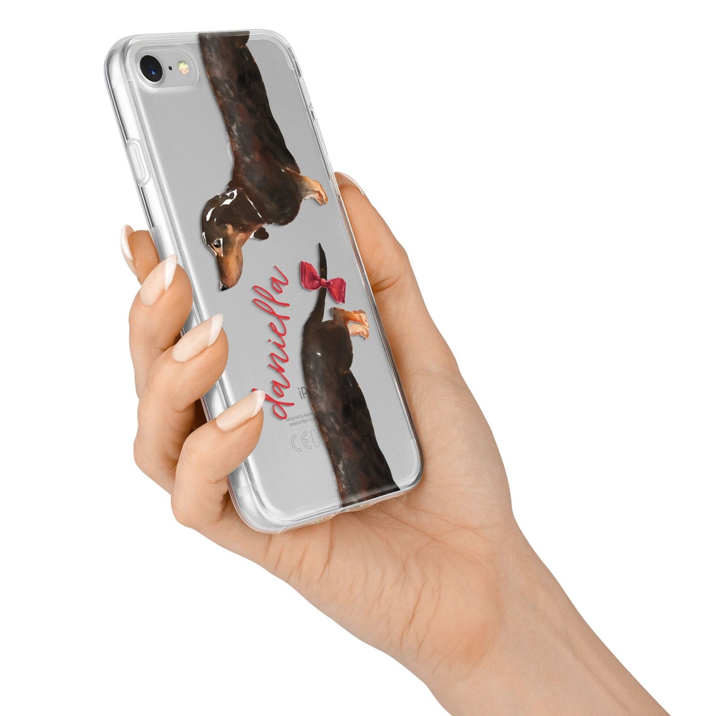 Custom Dachshund iPhone 7 Bumper Case on Silver iPhone Alternative Image