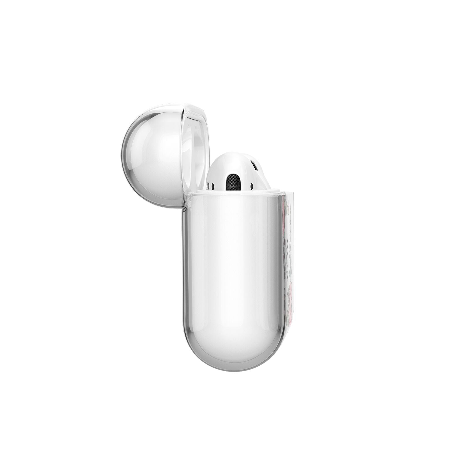 Custom Decorative Floral AirPods Case Side Angle