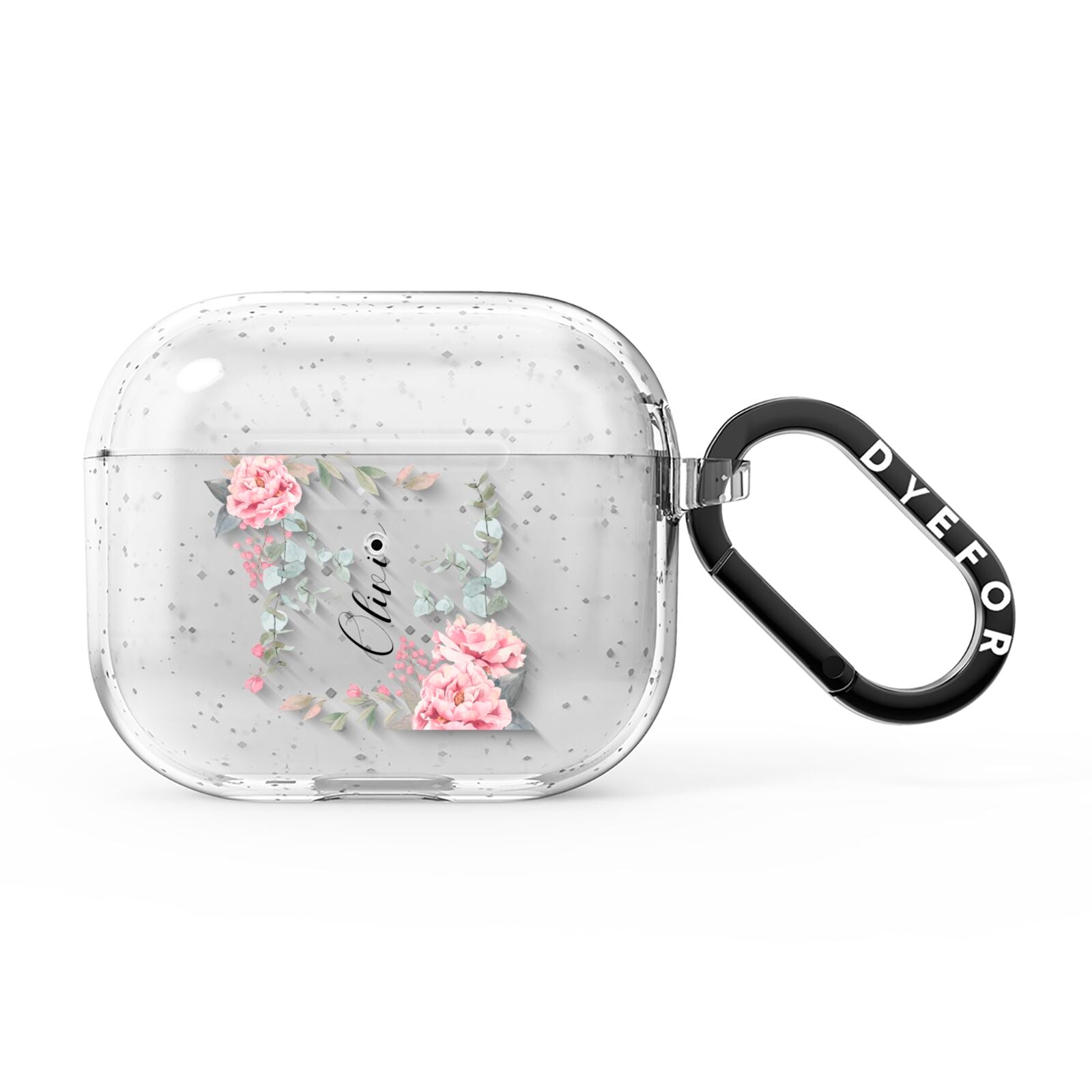 Custom Decorative Floral AirPods Glitter Case 3rd Gen