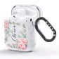 Custom Decorative Floral AirPods Glitter Case Side Image