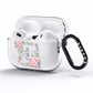 Custom Decorative Floral AirPods Pro Clear Case Side Image