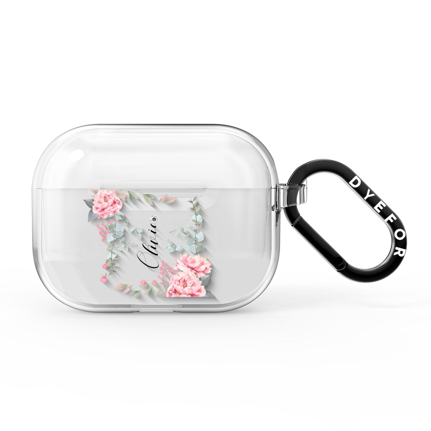 Custom Decorative Floral AirPods Pro Clear Case