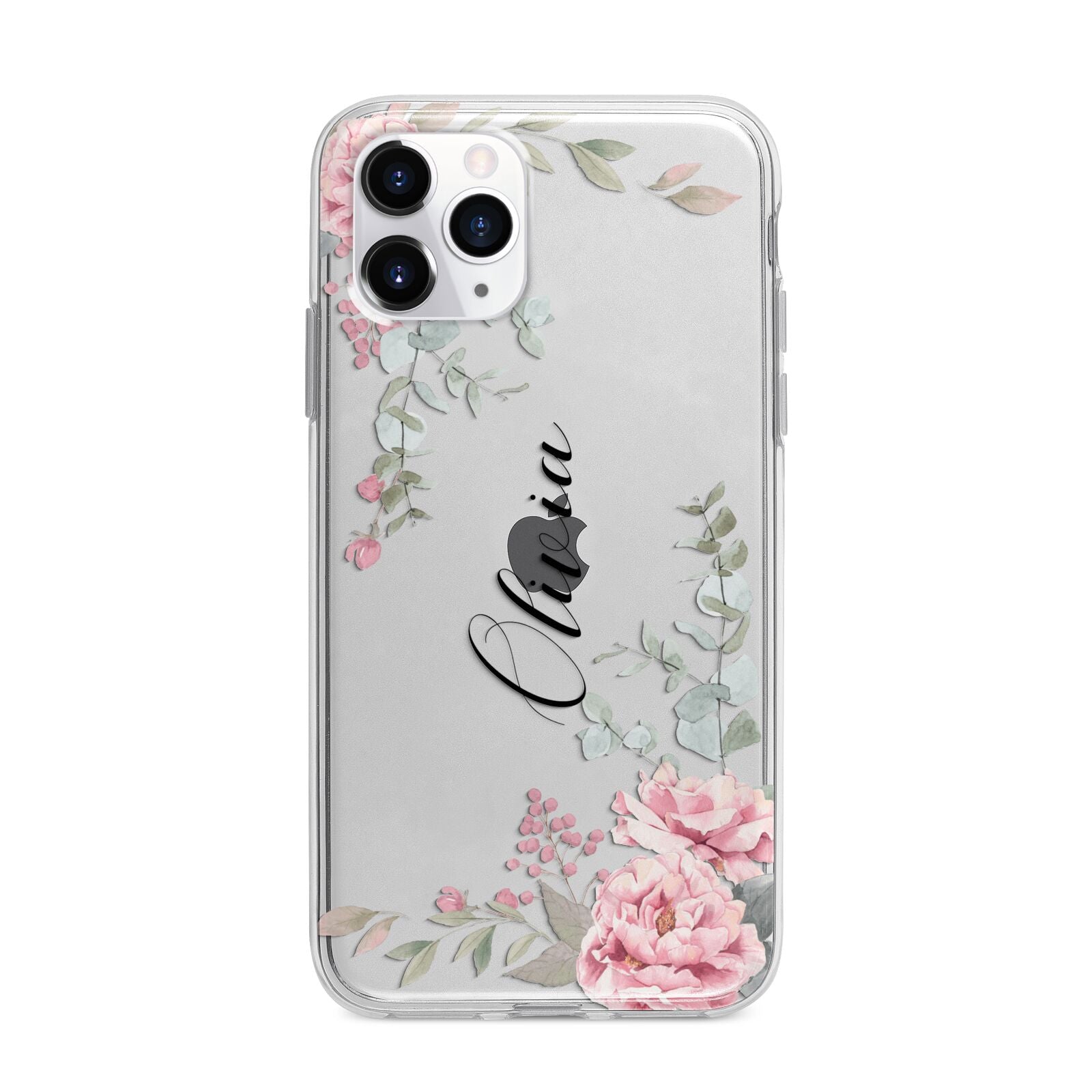 Custom Decorative Floral Apple iPhone 11 Pro Max in Silver with Bumper Case