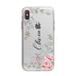 Custom Decorative Floral iPhone X Bumper Case on Silver iPhone Alternative Image 1