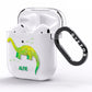 Custom Dinosaur AirPods Clear Case Side Image