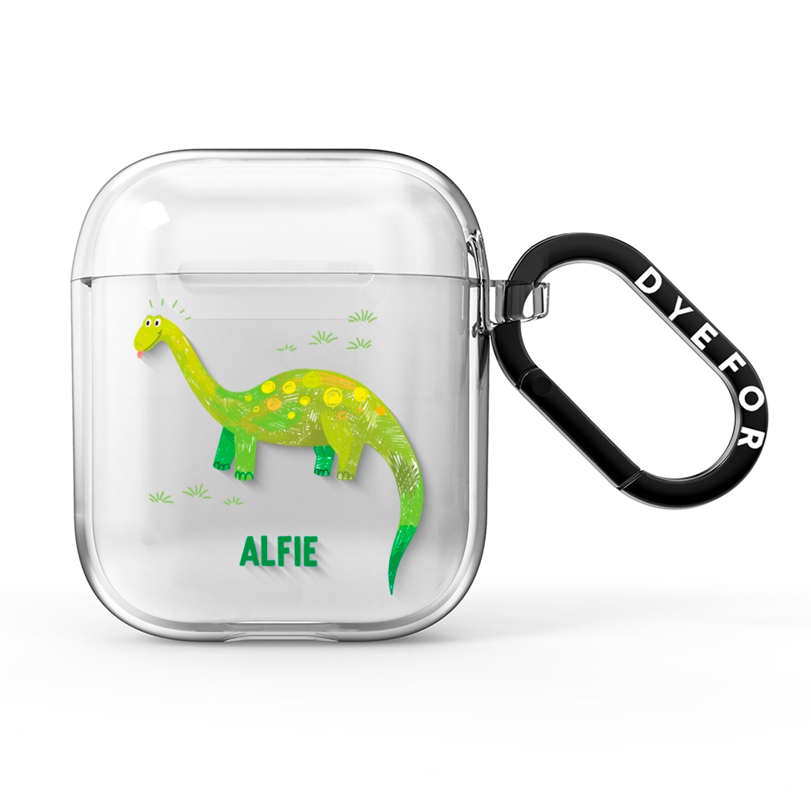 Custom Dinosaur AirPods Clear Case