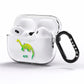 Custom Dinosaur AirPods Pro Clear Case Side Image