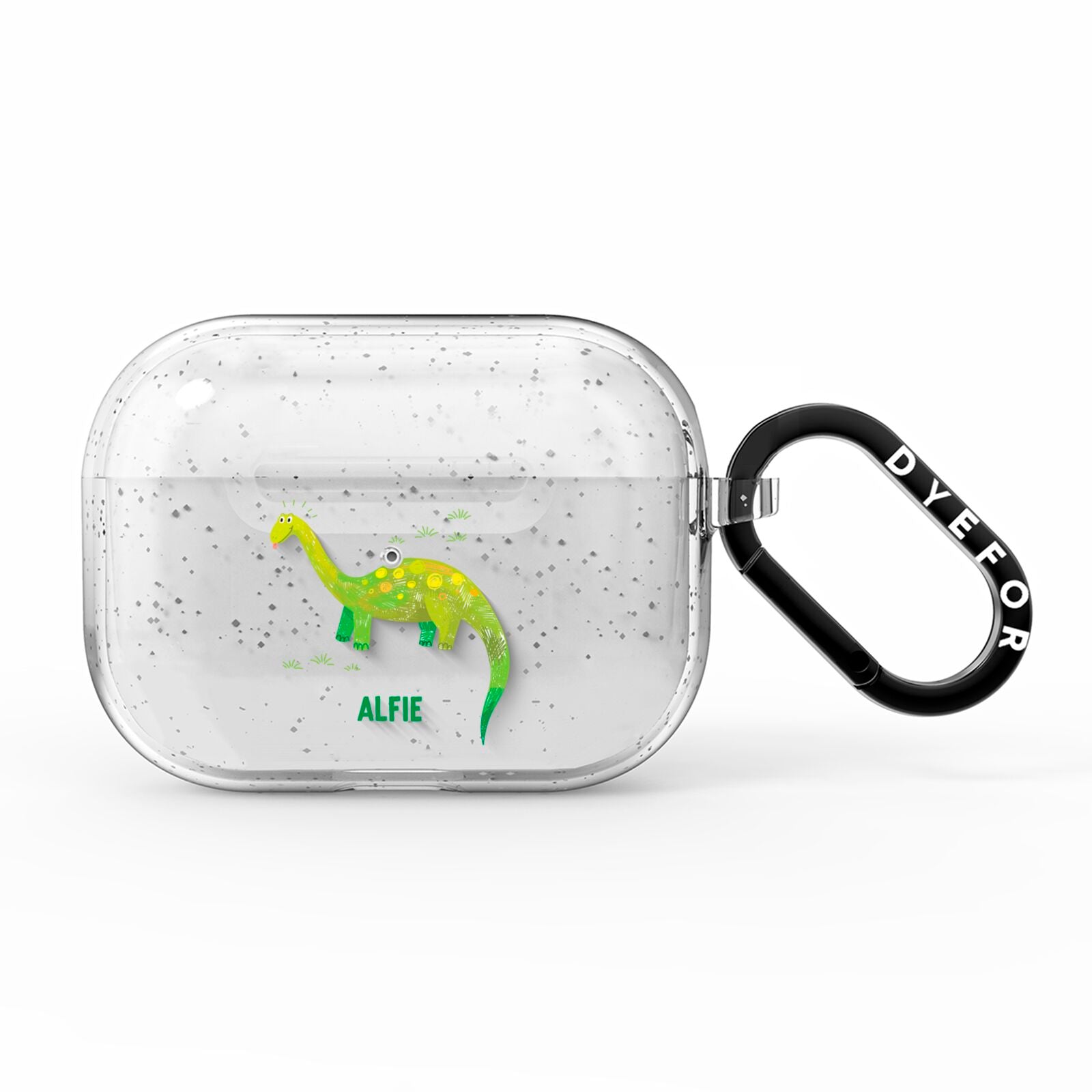 Custom Dinosaur AirPods Pro Glitter Case