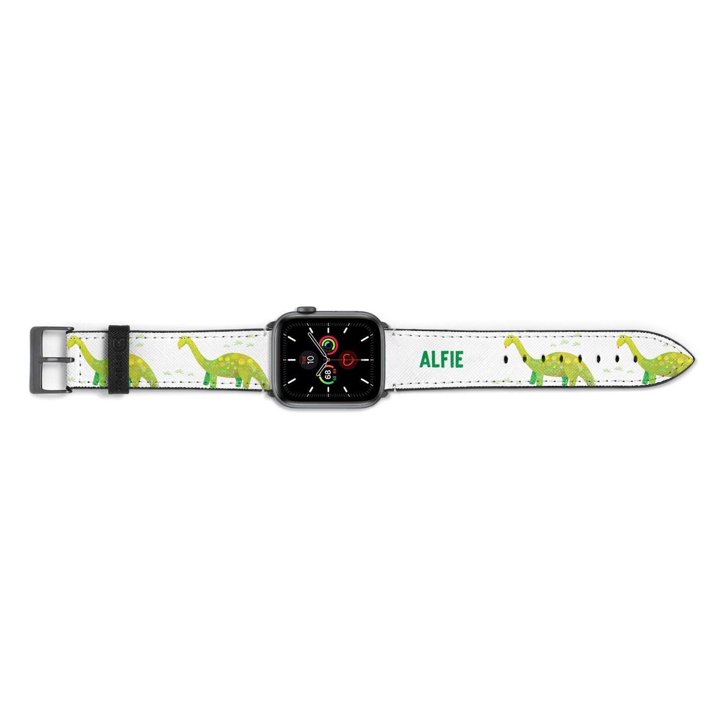 Custom Dinosaur Apple Watch Strap Landscape Image Space Grey Hardware