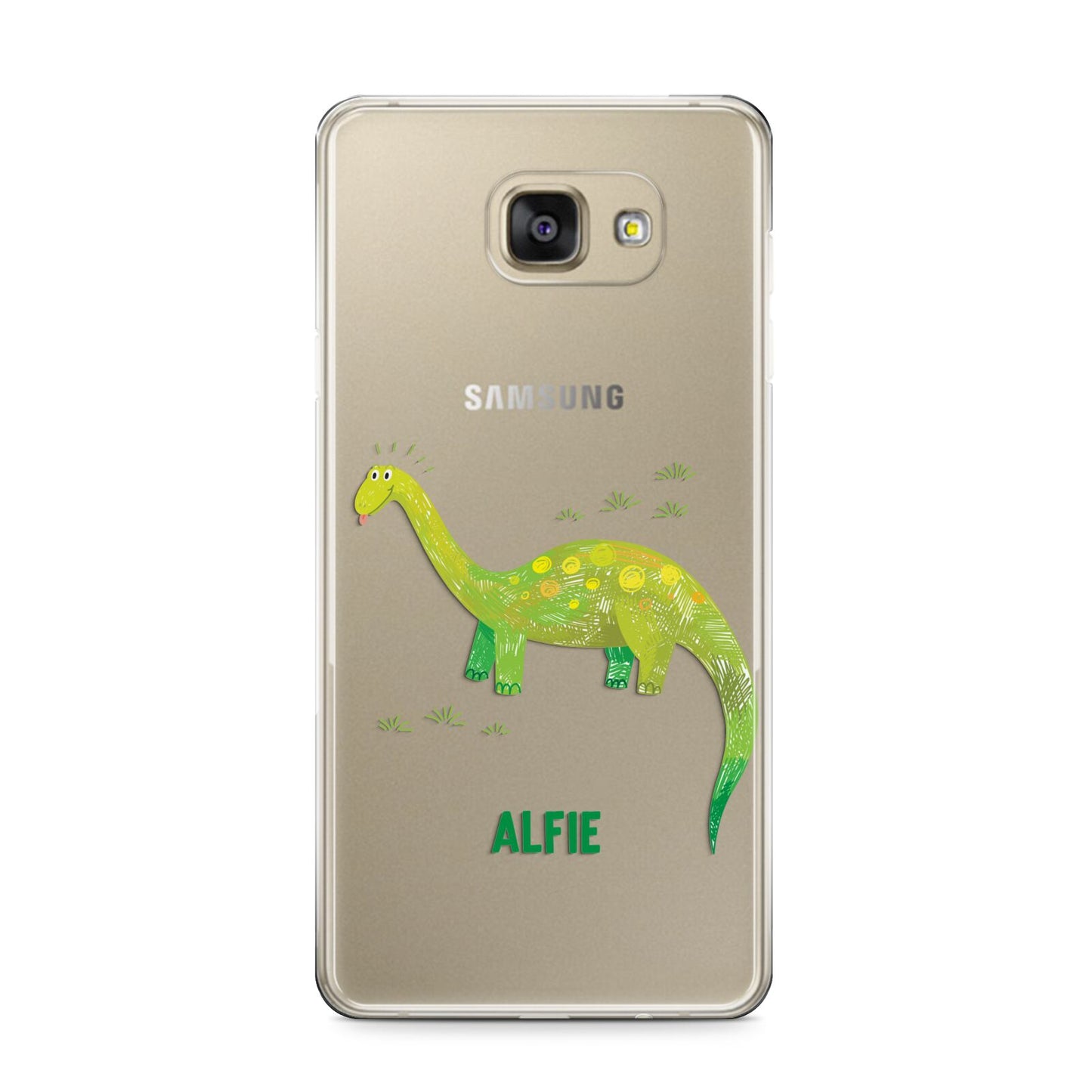 Custom Dinosaur Samsung Galaxy A9 2016 Case on gold phone