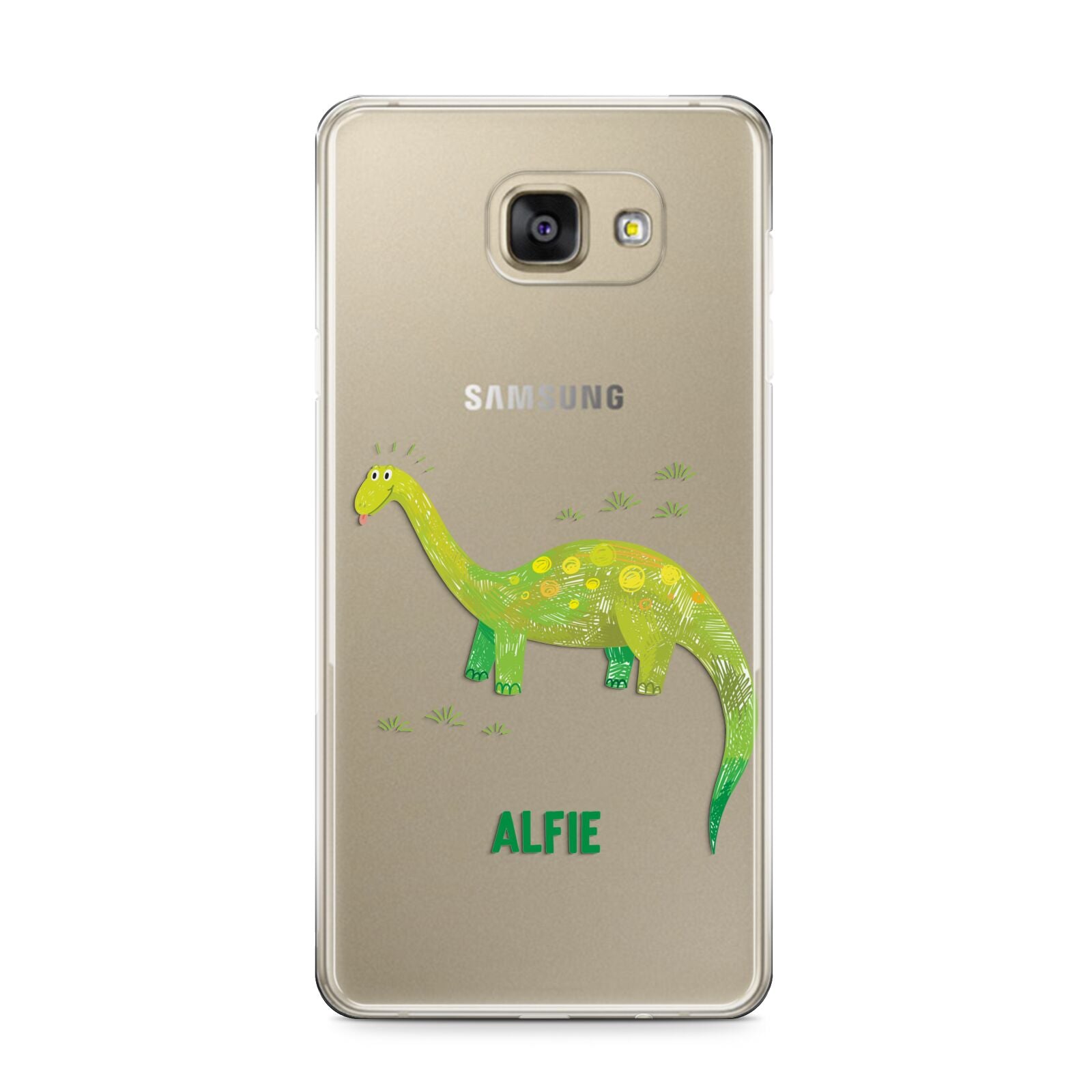 Custom Dinosaur Samsung Galaxy A9 2016 Case on gold phone